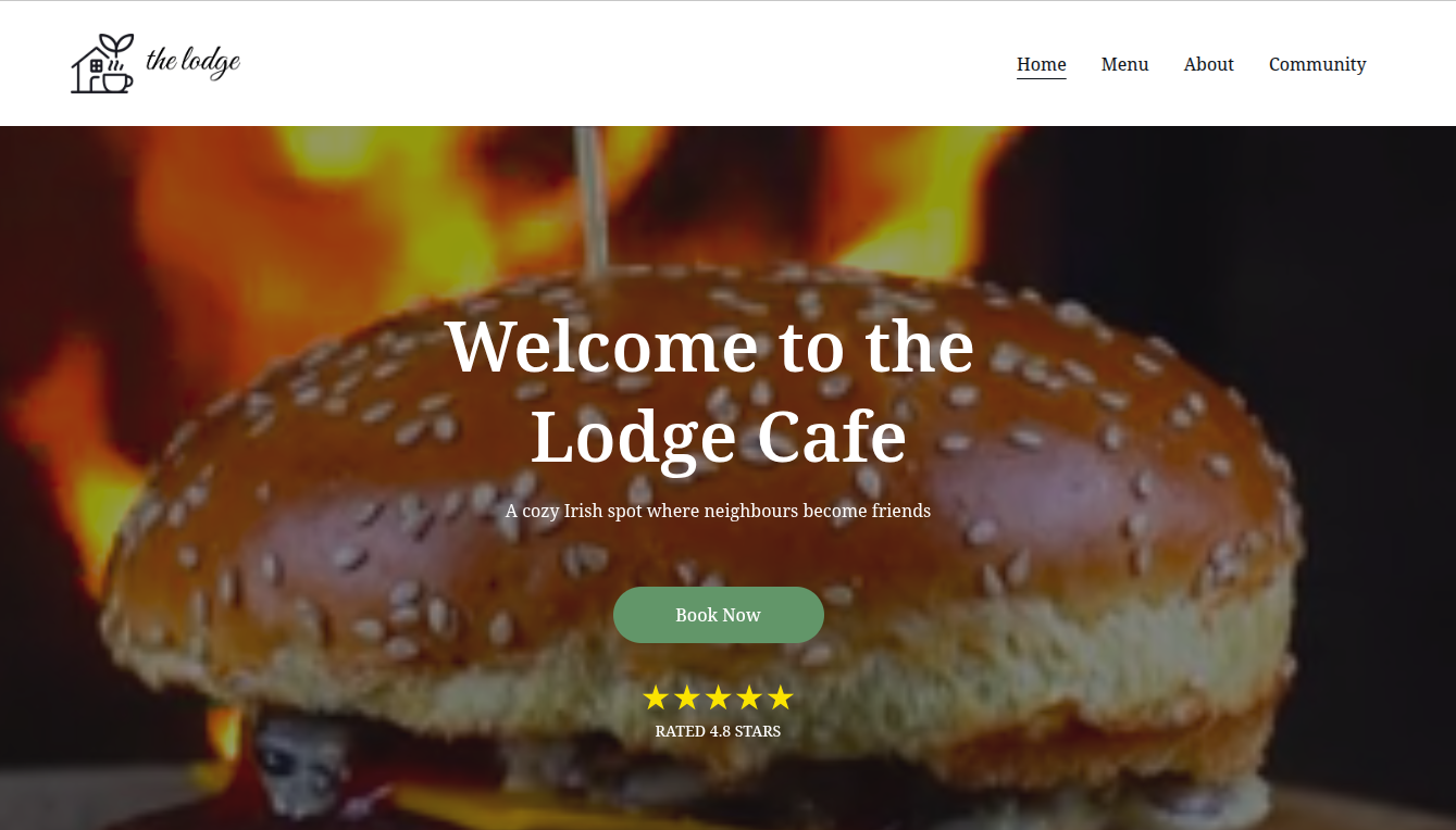The Lodge Cafe Website
